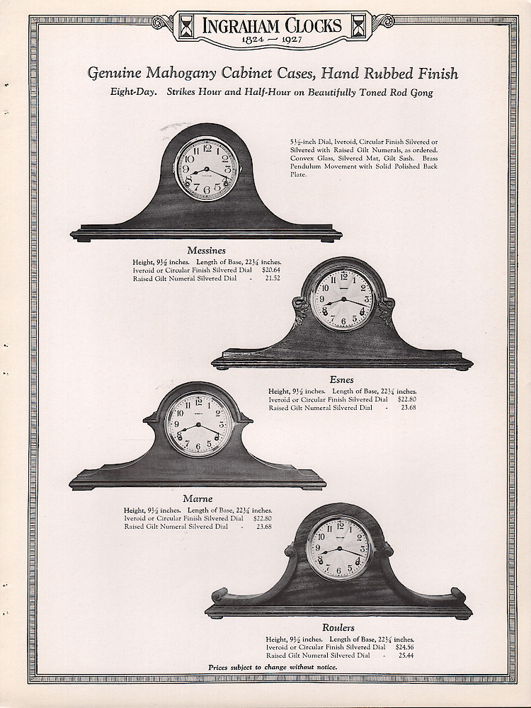 Ingraham Watches and Clocks, 1926 - 1927 > 9