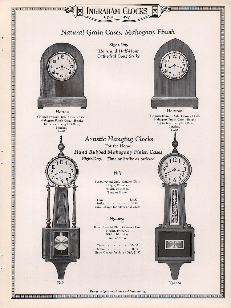 Ingraham Watches and Clocks, 1926 - 1927 > 13