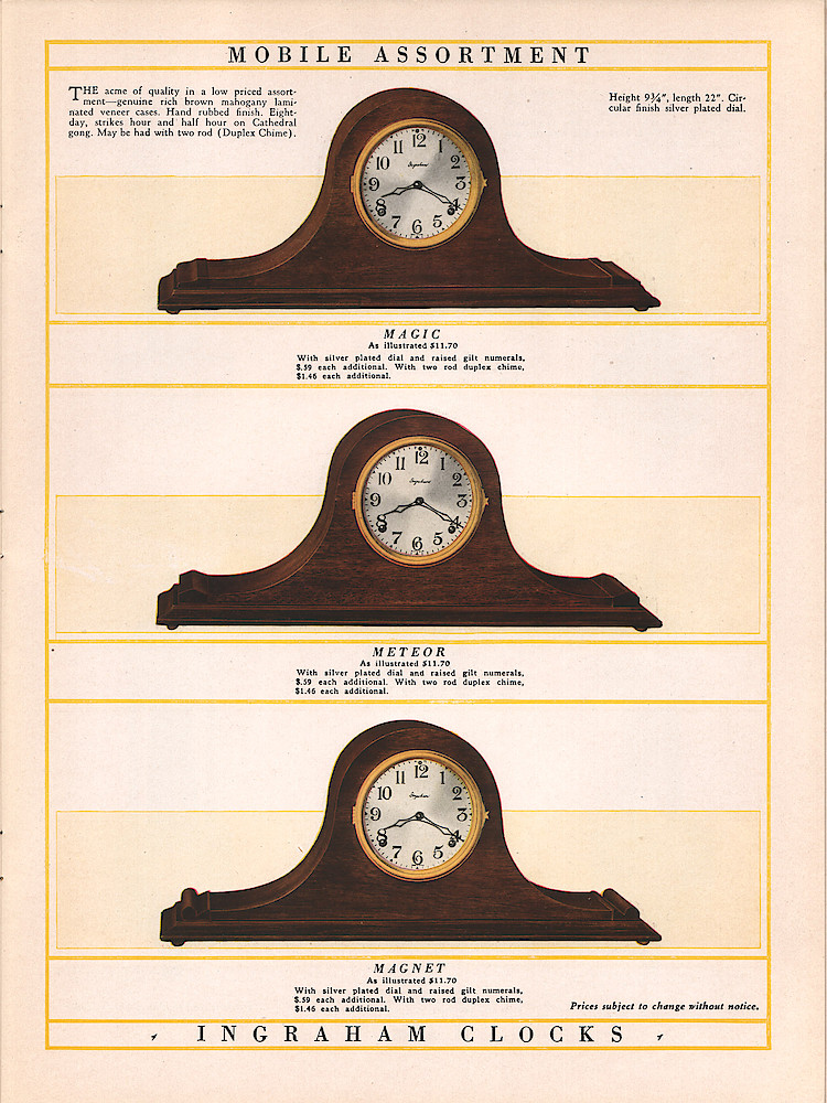 Ingraham Watches and Clocks, 1928 - 1929 > 5