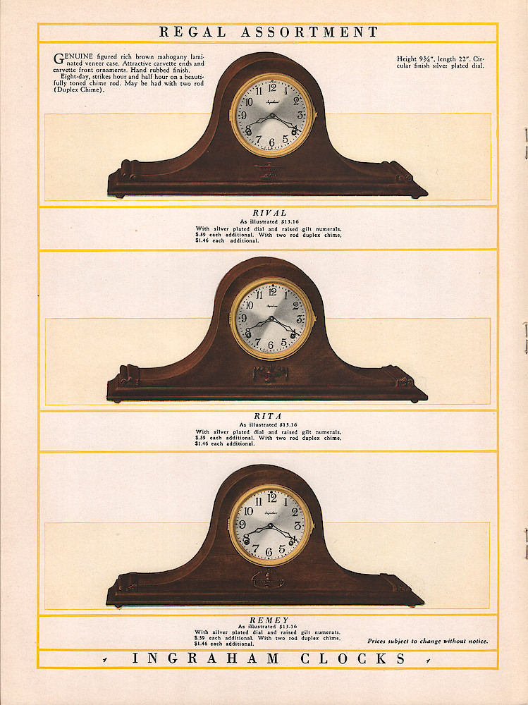 Ingraham Watches and Clocks, 1928 - 1929 > 6