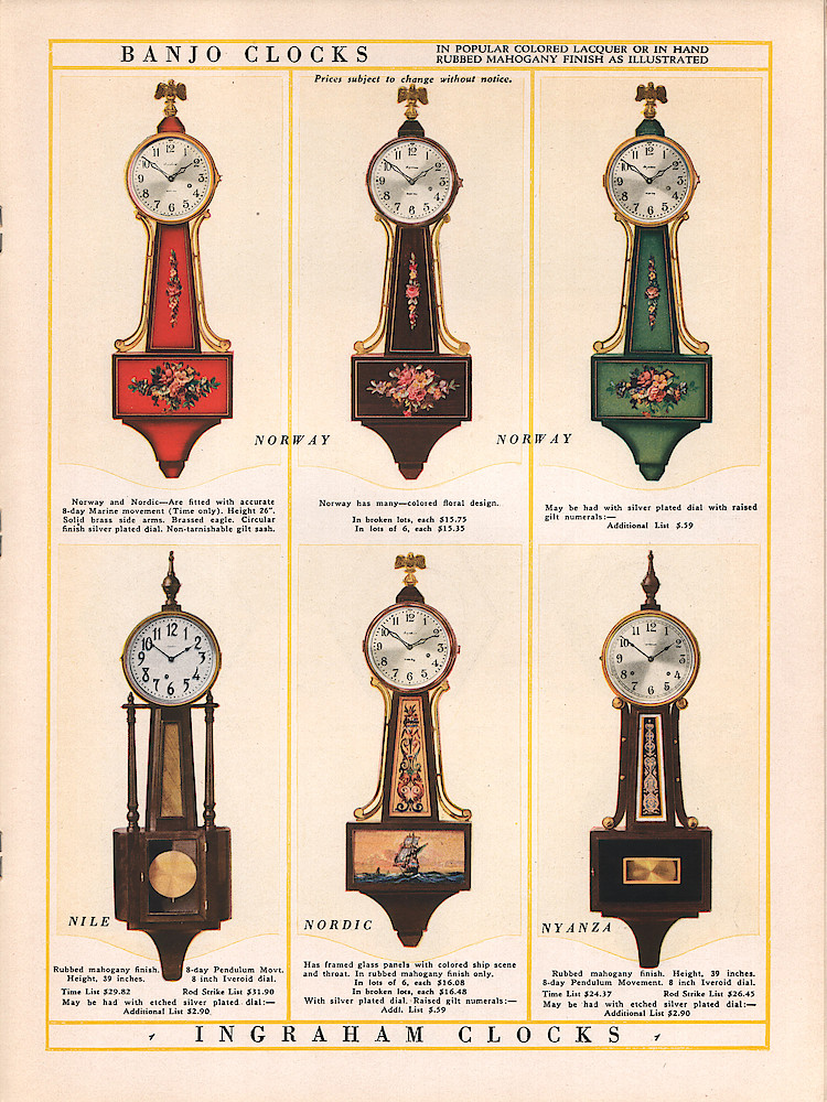 Ingraham Watches and Clocks, 1928 - 1929 > 7