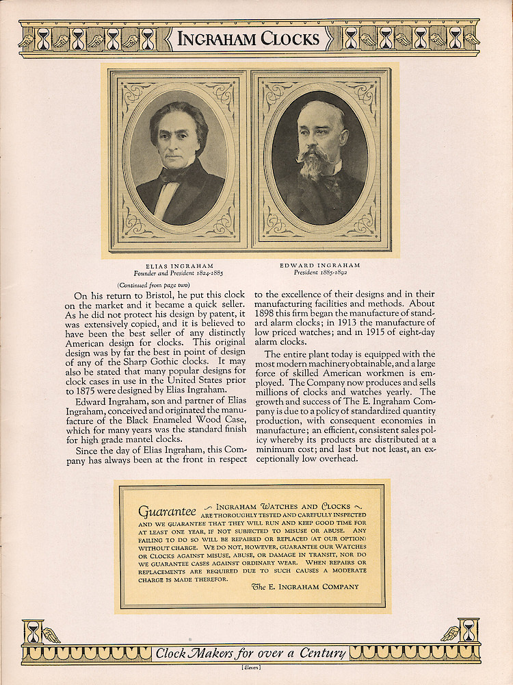 Ingraham Watches and Clocks, 1928 - 1929 > 11