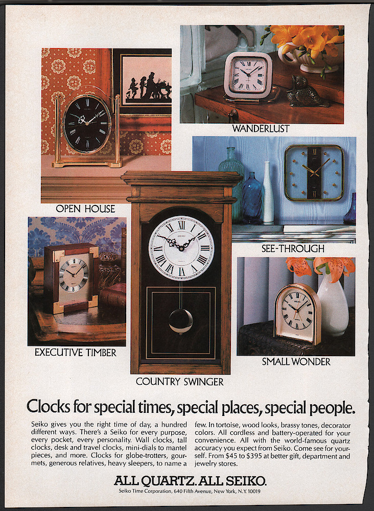 1981-seiko-quartz-clocks. Year 1981