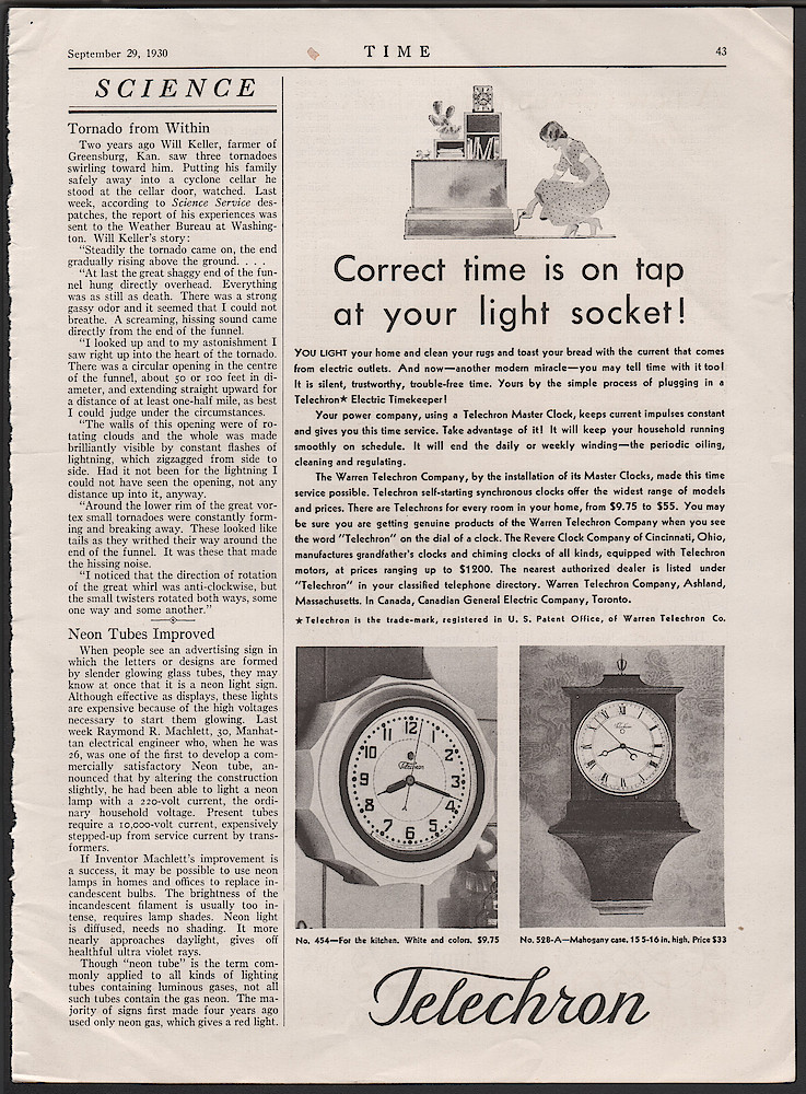 September 29, 1930 Time Magazine, p. 43