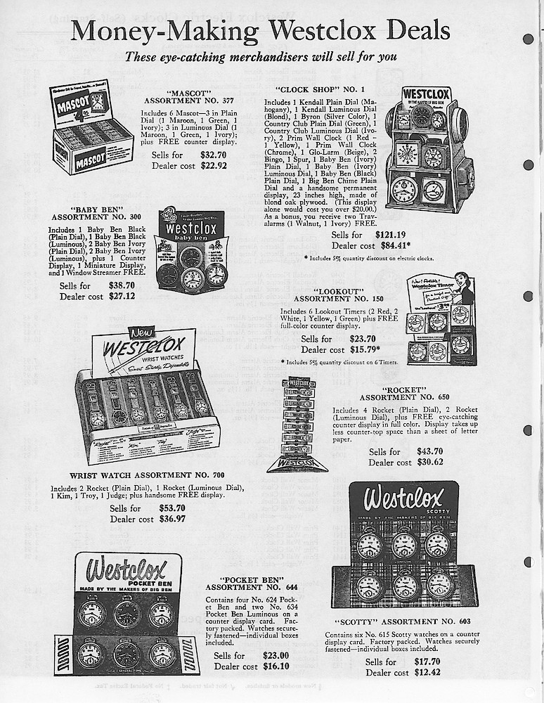 Westclox Prices to the Retailer & Consumer > 4