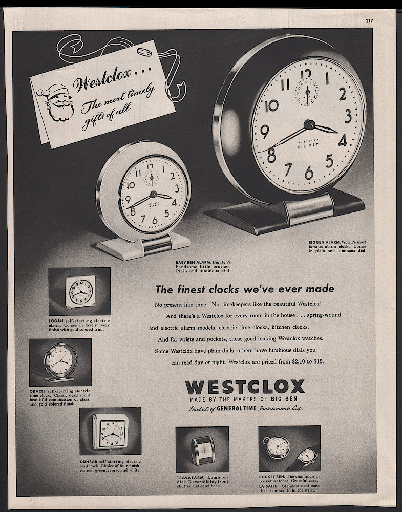 1946c-westclox-gifts-p117. Circa 1946 p. 117