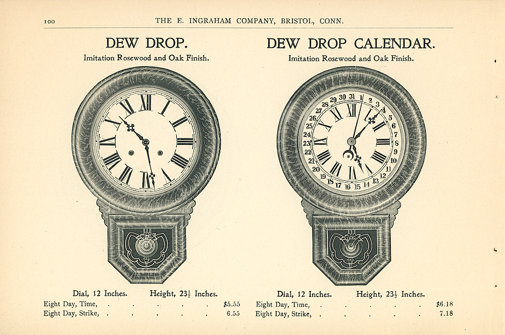 Ingraham Clocks 1899 - 1900 > 100