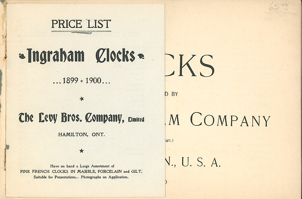 Price List, Ingraham Clocks 1899 - 1900 > 1