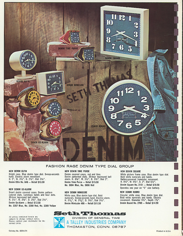 Seth Thomas 1974 Catalog > 24