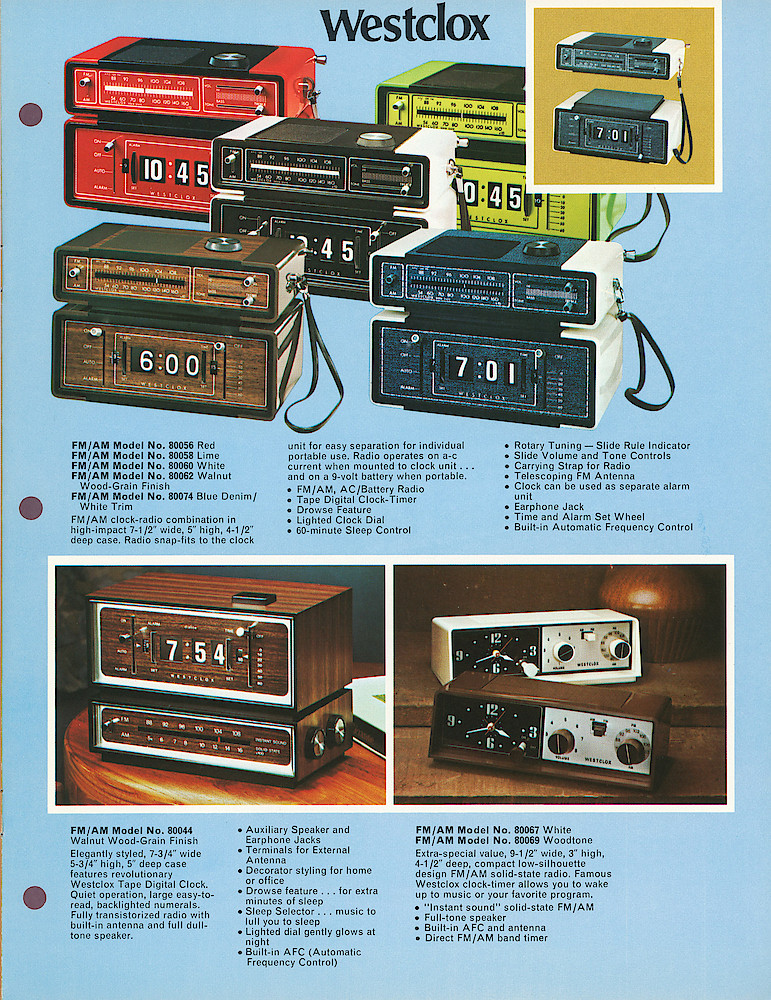 1976 - 77 Westclox Clock Radios and Radios > 3