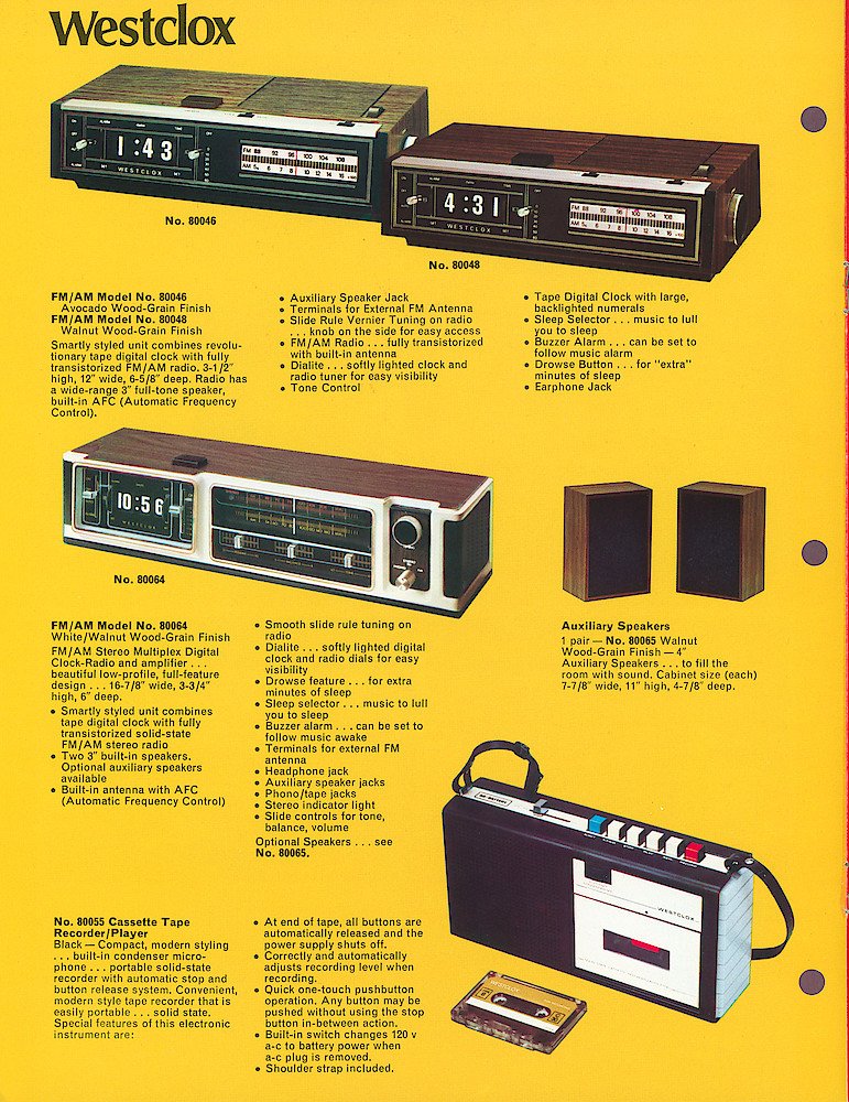 1976 - 77 Westclox Clock Radios and Radios > 4