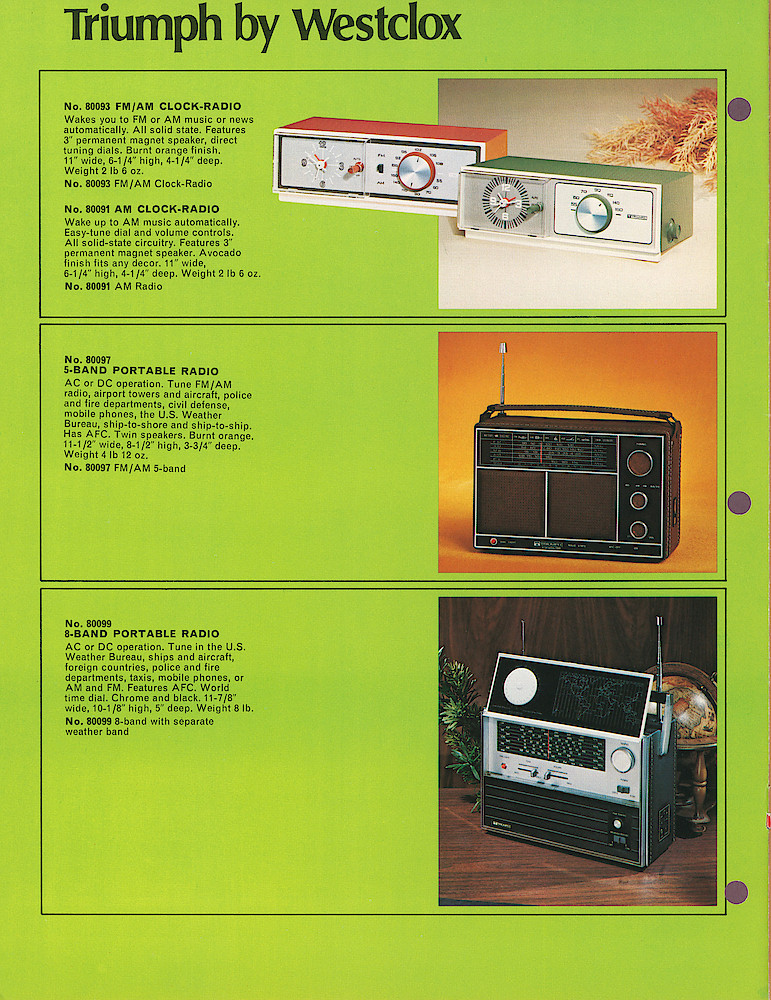 1976 - 77 Westclox Clock Radios and Radios > 6