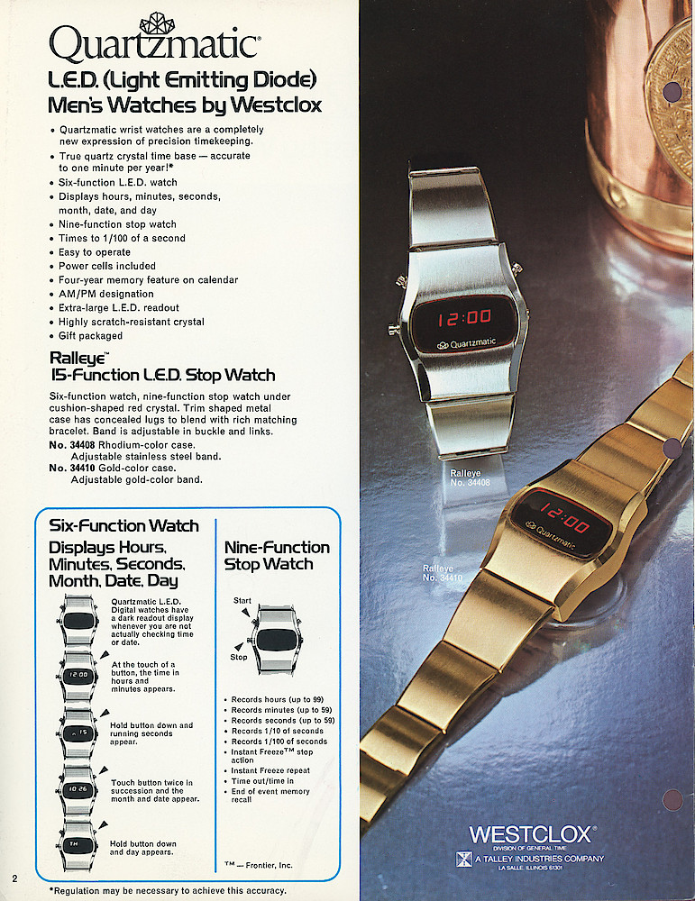 1976 Quartzmatic Wrist Watches by Westclox > 2