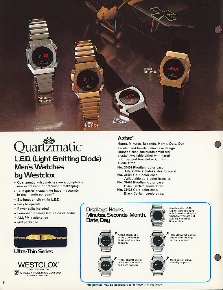 1976 Quartzmatic Wrist Watches by Westclox > 8