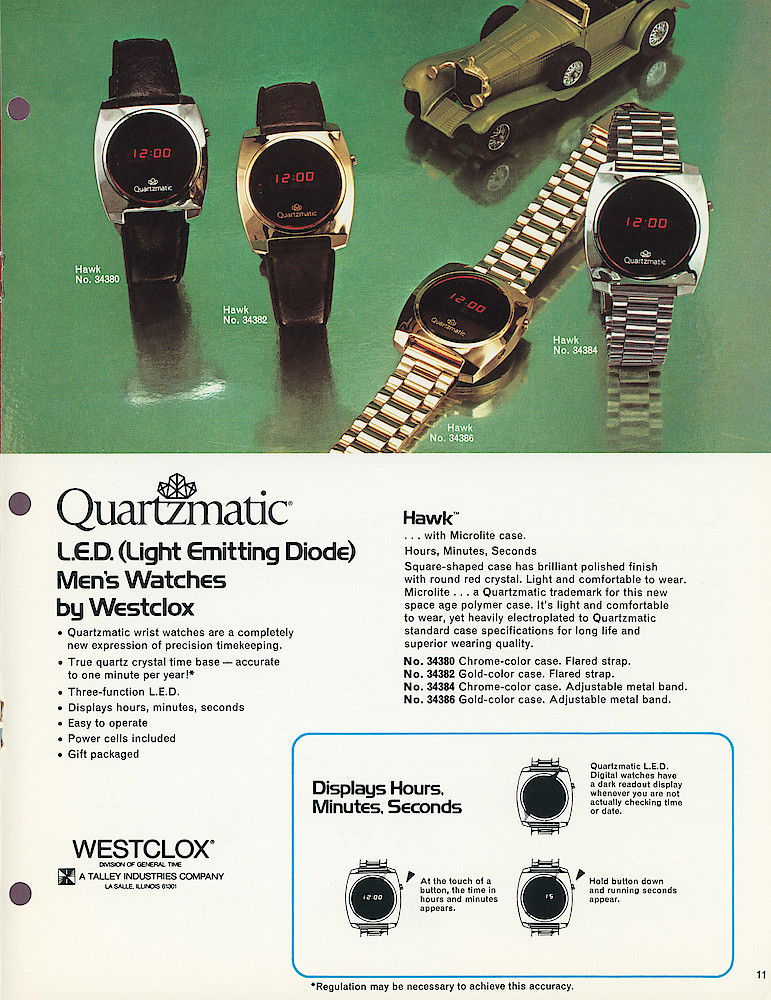 1976 Quartzmatic Wrist Watches by Westclox > 11