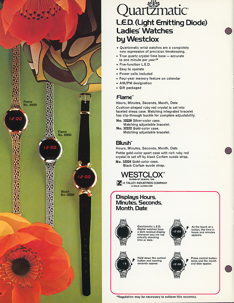 1976 Quartzmatic Wrist Watches by Westclox > 14