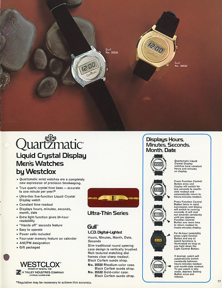 1976 Quartzmatic Wrist Watches by Westclox > 17