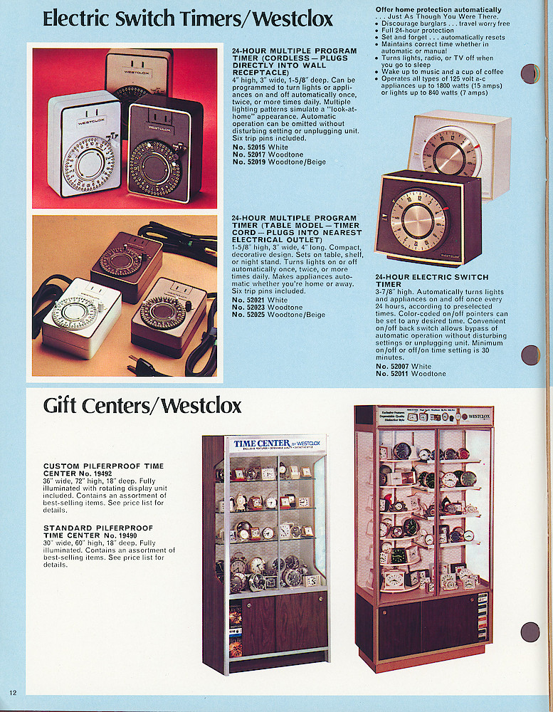 Westclox 1976 - 77 Catalog > 12