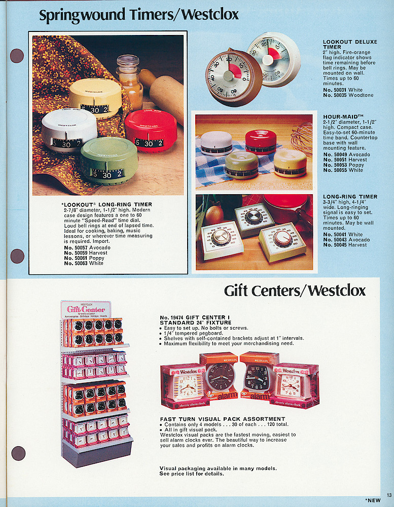 Westclox 1976 - 77 Catalog > 13