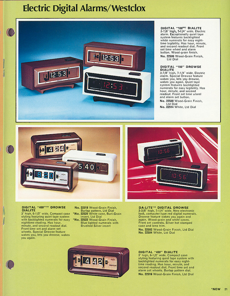 Westclox 1976 - 77 Catalog > 21