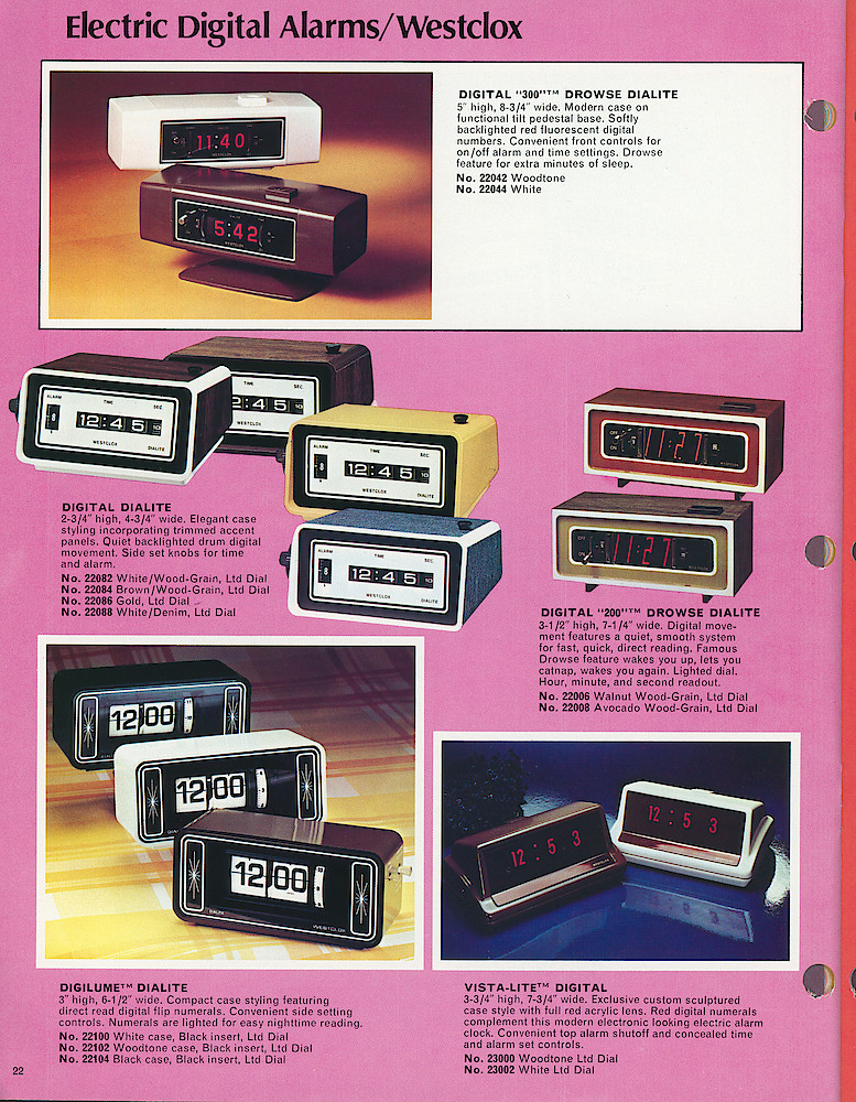 Westclox 1976 - 77 Catalog > 22