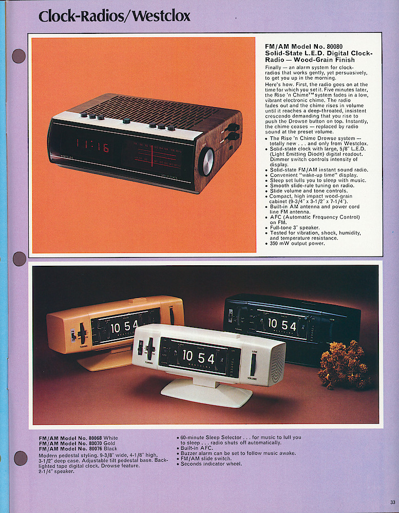 Westclox 1976 - 77 Catalog > 33
