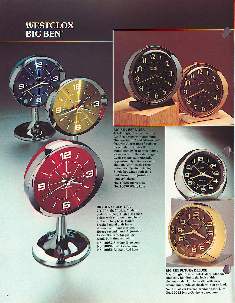 1977 - 78 Westclox Keywound alarms, Electric Alarms, Wall Clocks, Pocket Watches > 2