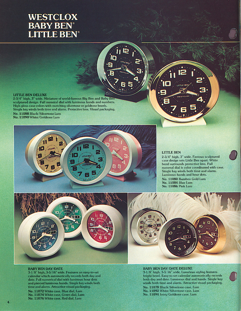 1977 - 78 Westclox Keywound alarms, Electric Alarms, Wall Clocks, Pocket Watches > 4