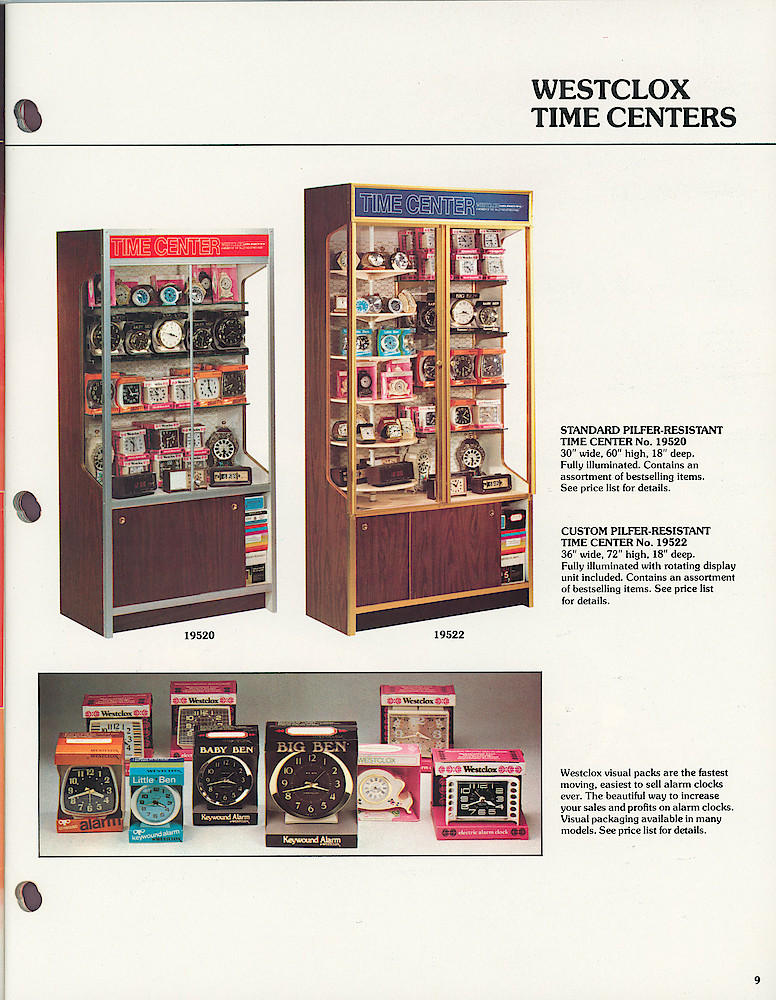 1977 - 78 Westclox Keywound alarms, Electric Alarms, Wall Clocks, Pocket Watches > 9