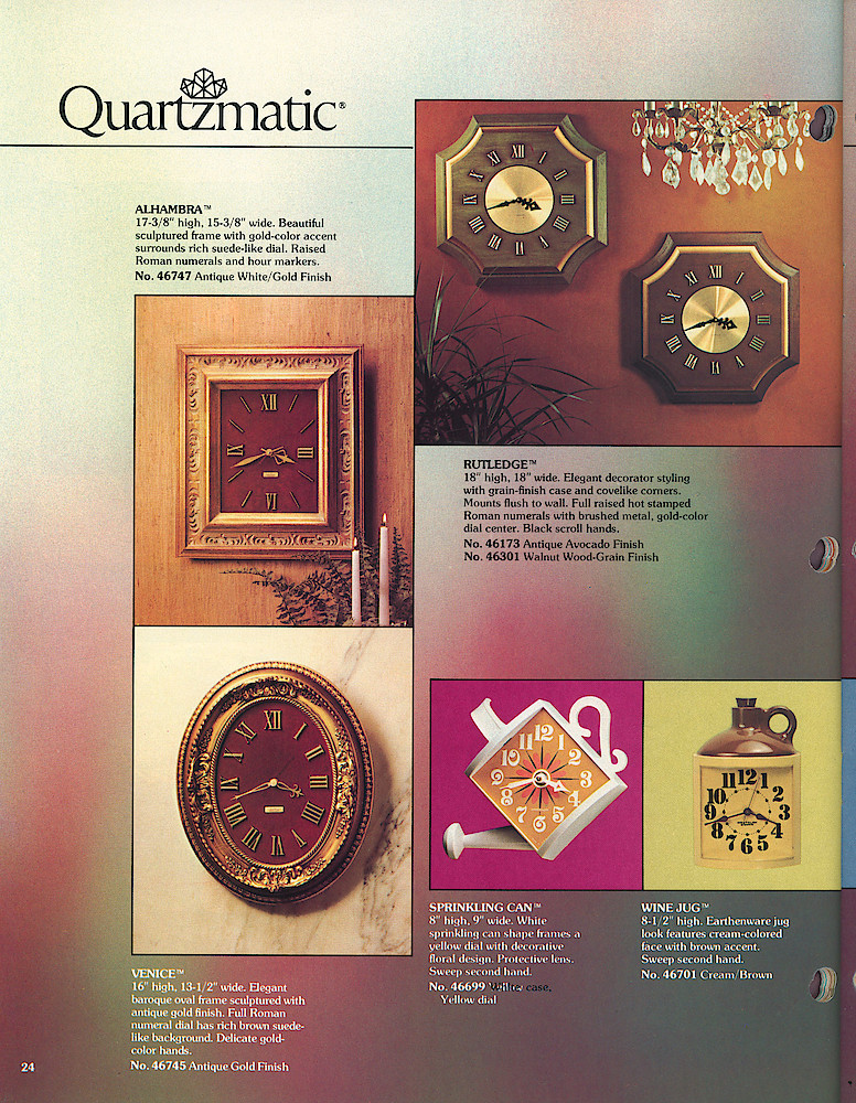 1977 - 78 Westclox Keywound alarms, Electric Alarms, Wall Clocks, Pocket Watches > 24