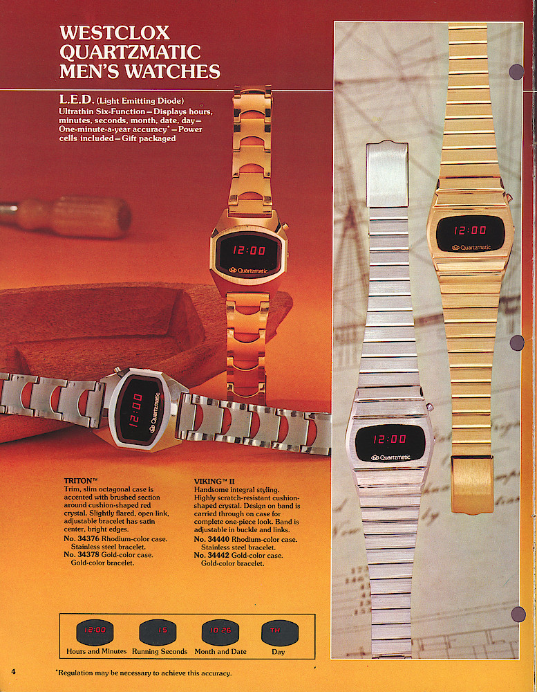 Westclox 1977 - 78 Watch Catalog, Quartzmatic and 17-Jewel > 4