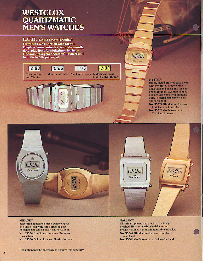 Westclox 1977 - 78 Watch Catalog, Quartzmatic and 17-Jewel > 6