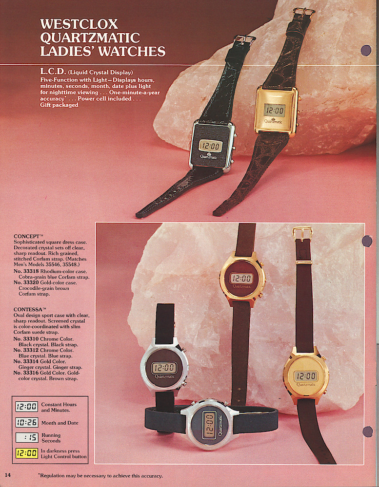 Westclox 1977 - 78 Watch Catalog, Quartzmatic and 17-Jewel > 14