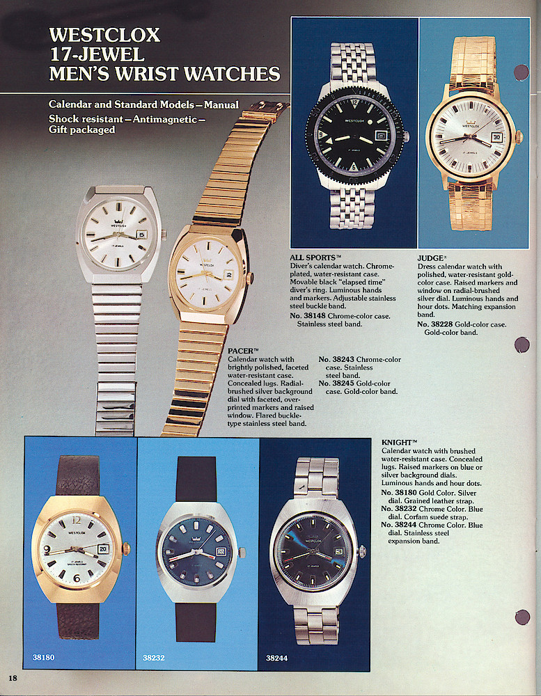 Westclox 1977 - 78 Watch Catalog, Quartzmatic and 17-Jewel > 18