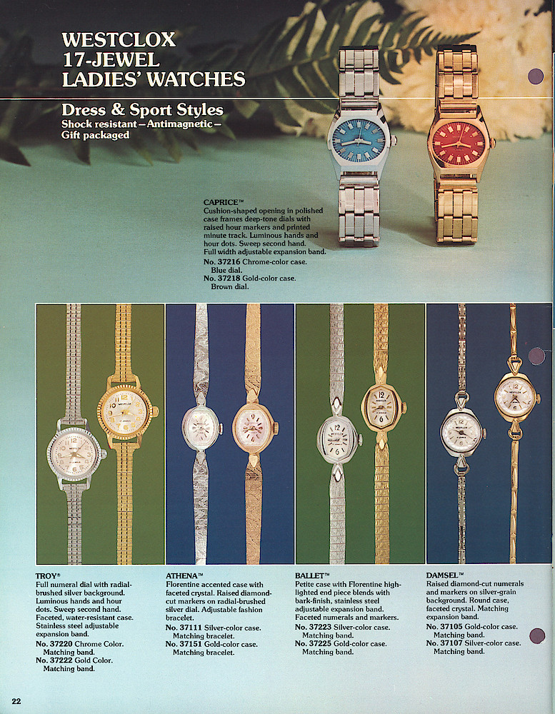 Westclox 1977 - 78 Watch Catalog, Quartzmatic and 17-Jewel > 22