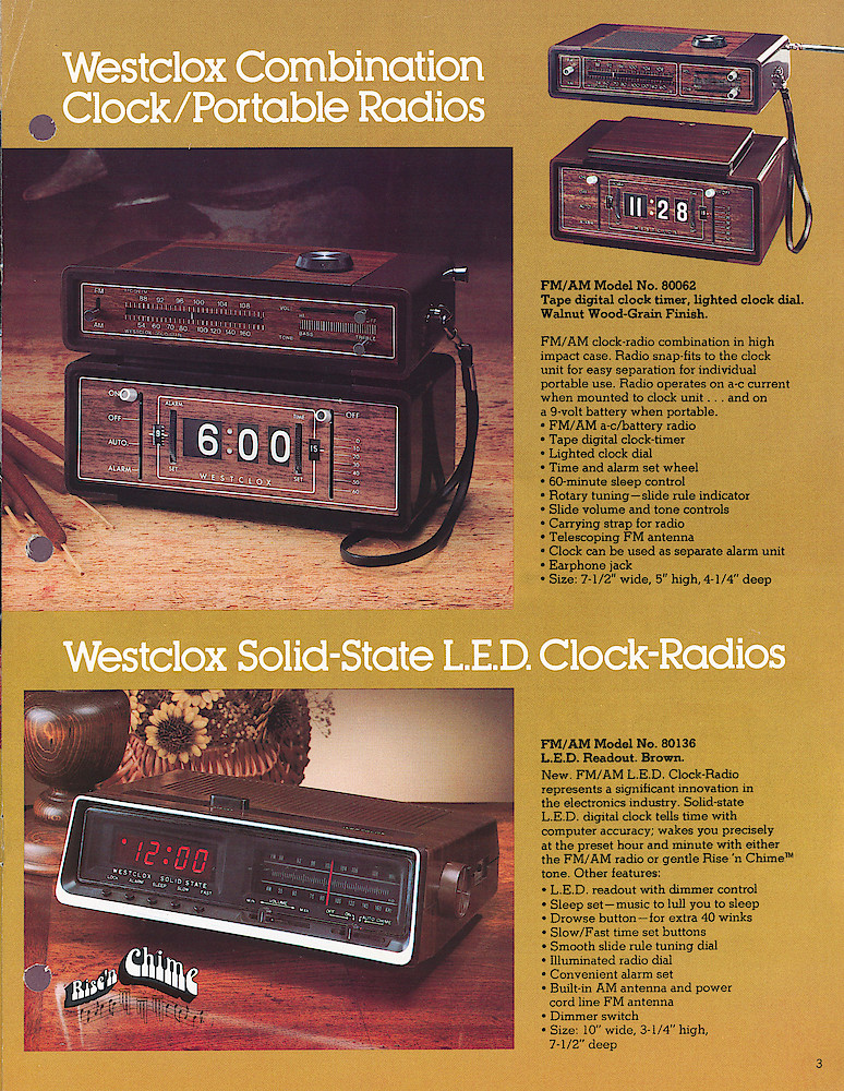 Westclox 1978 - 1979 Clock Radios > 3