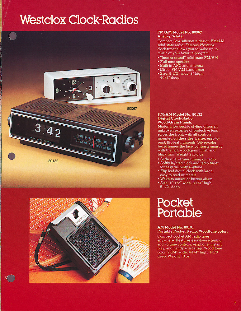 Westclox 1978 - 1979 Clock Radios > 7