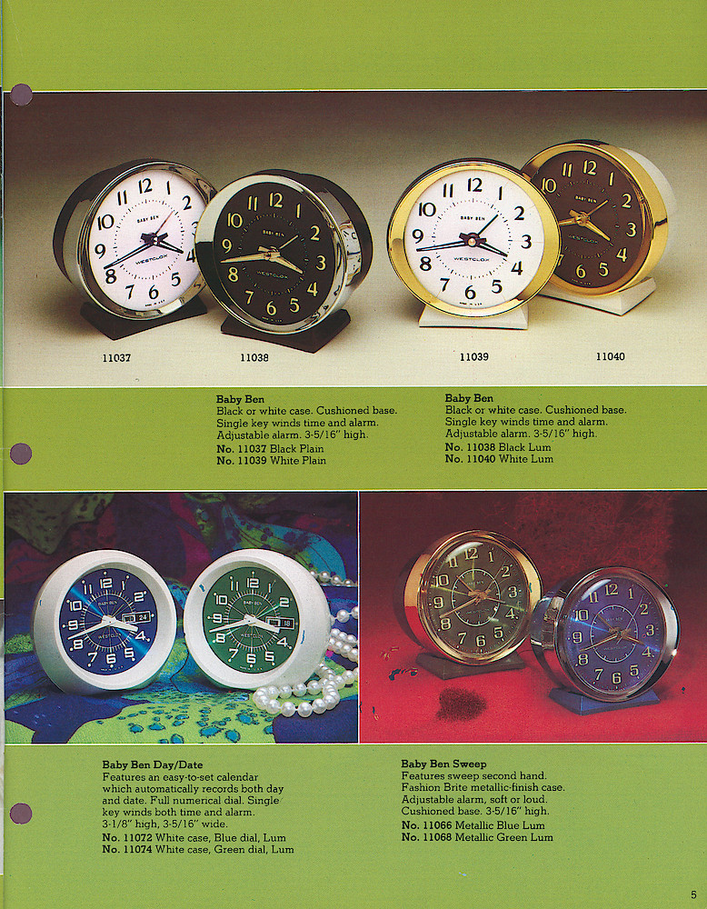 1978 - 79 Westclox Keywound alarms, Electric Alarms, Wall Clocks, Pocket Watches > 5
