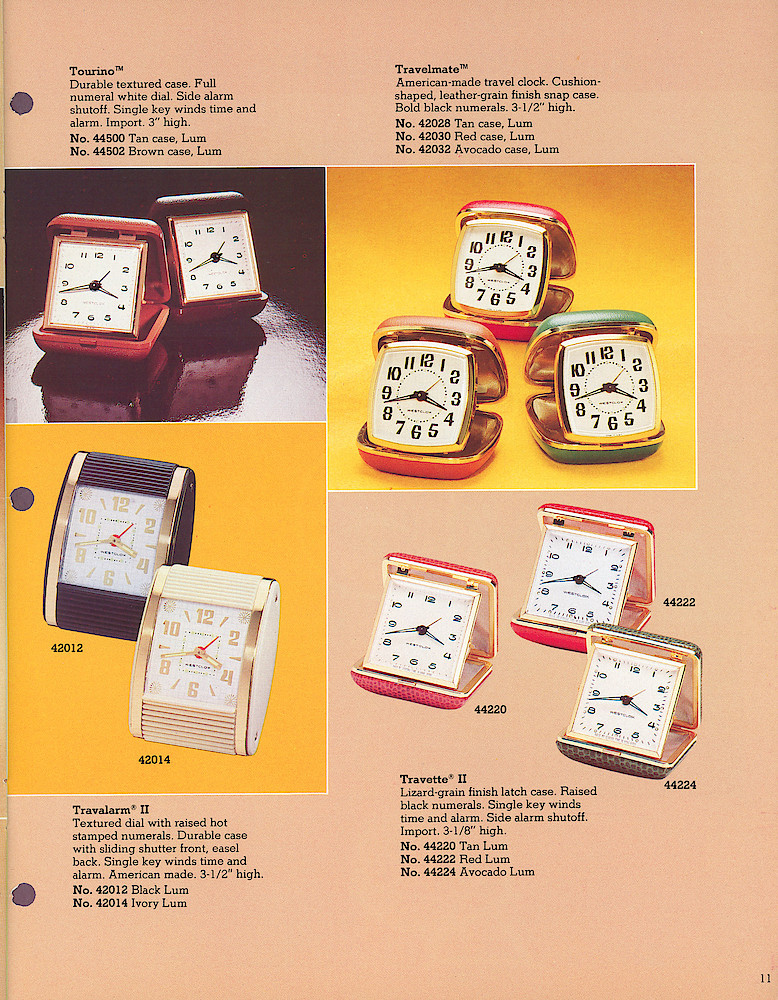 1978 - 79 Westclox Keywound alarms, Electric Alarms, Wall Clocks, Pocket Watches > 11
