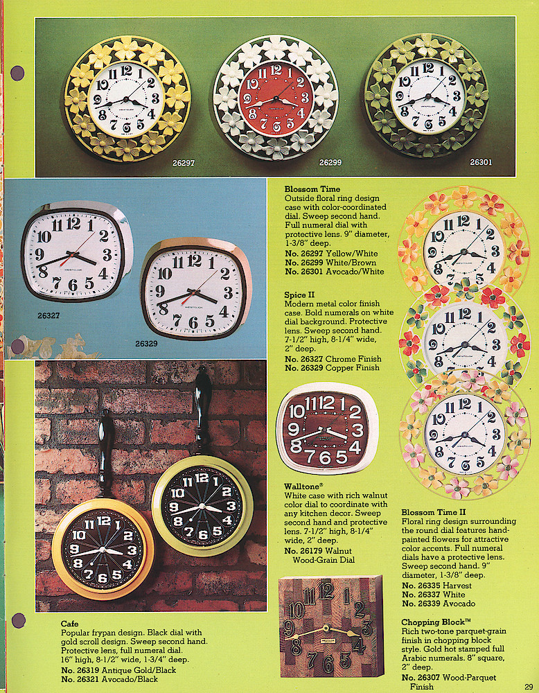 1978 - 79 Westclox Keywound alarms, Electric Alarms, Wall Clocks, Pocket Watches > 29