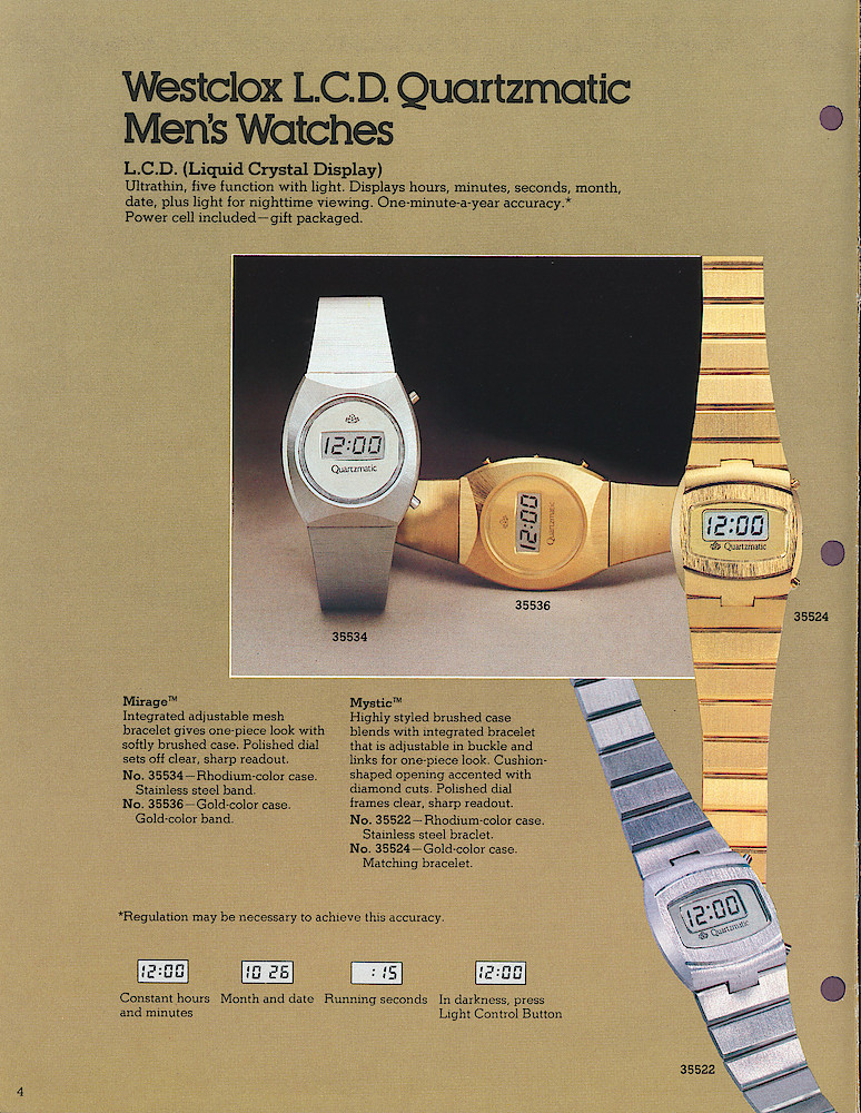Westclox 1978 - 79 Watch Catalog, Quartzmatic and 17-Jewel > 4
