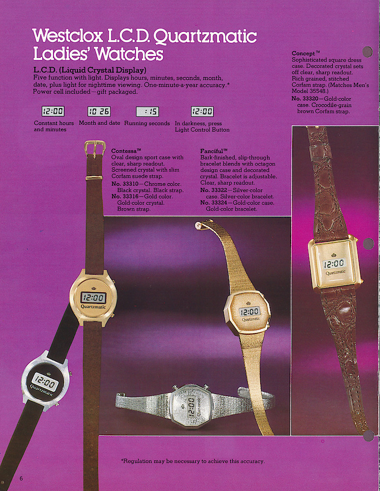 Westclox 1978 - 79 Watch Catalog, Quartzmatic and 17-Jewel > 6