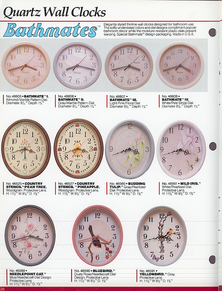 Westclox and Seth Thomas 1990 Catalog > 26