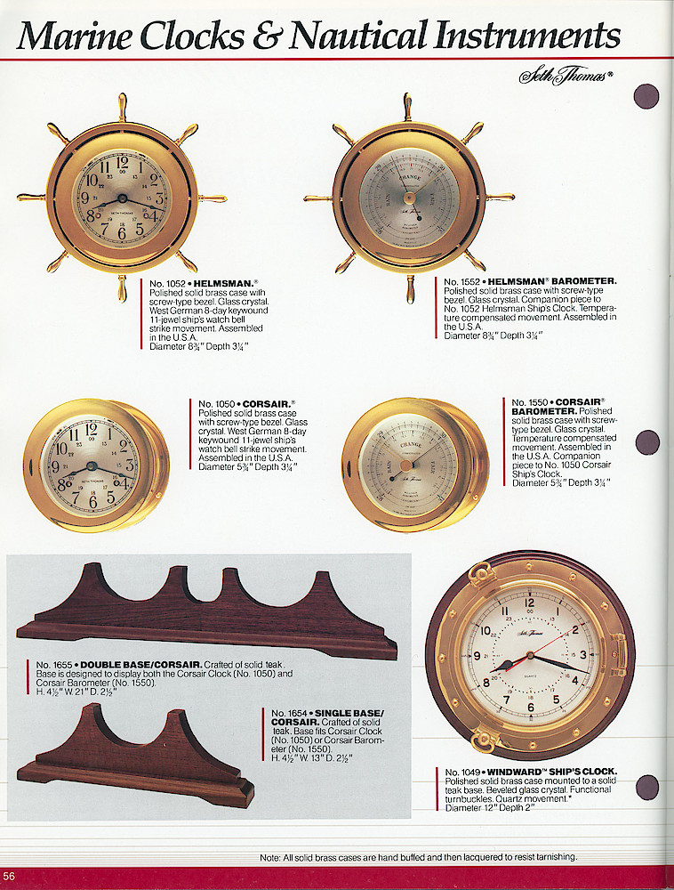 Westclox and Seth Thomas 1990 Catalog > 56