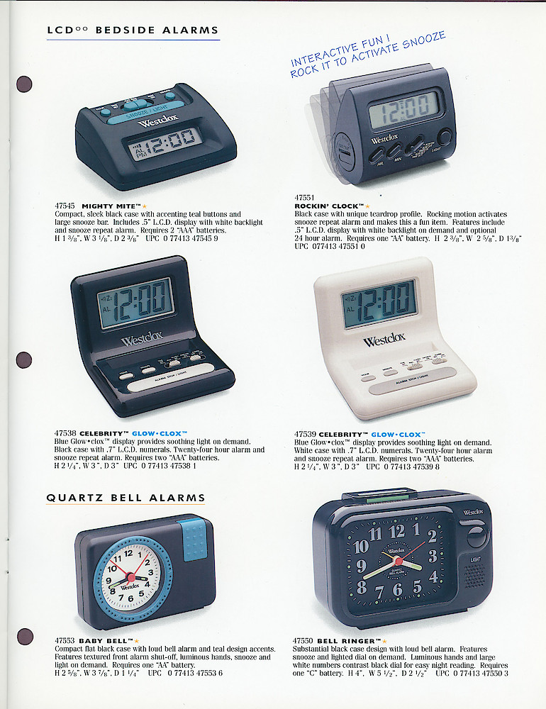 Westclox 1996 Catalog > 19