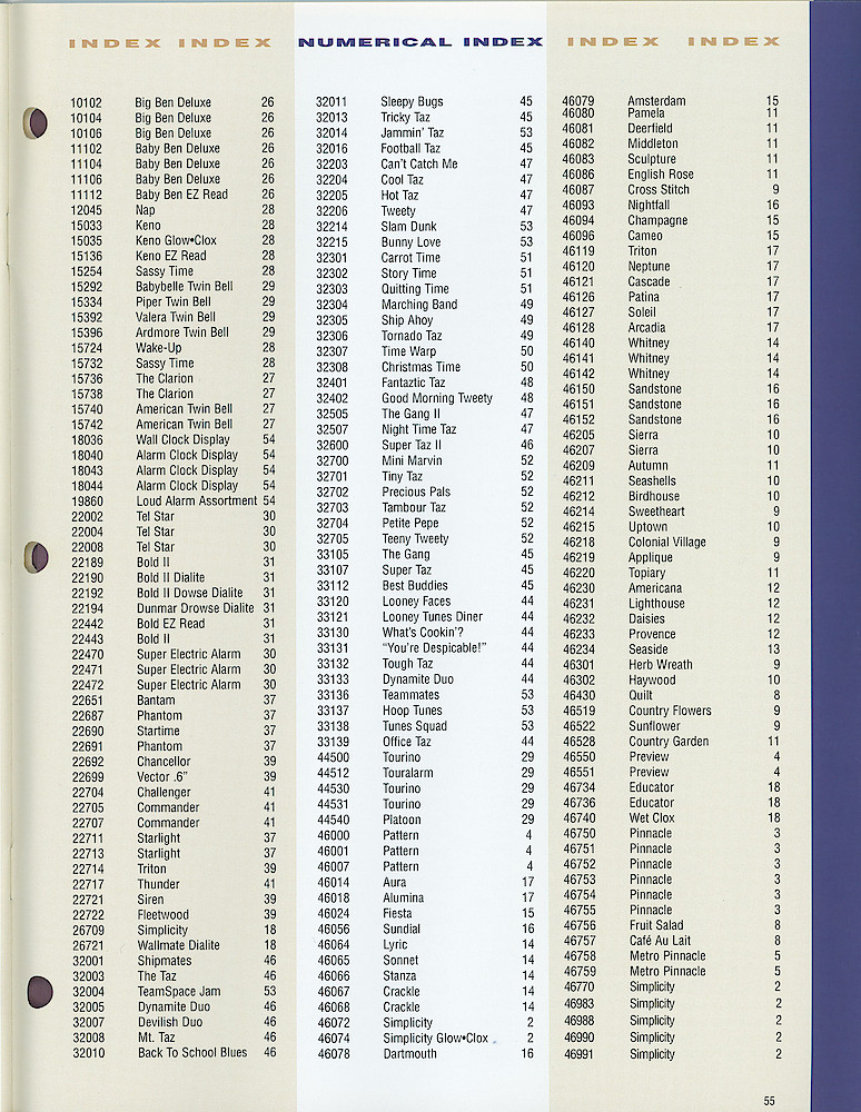 1997 Westclox and Spartus Catalog > 55