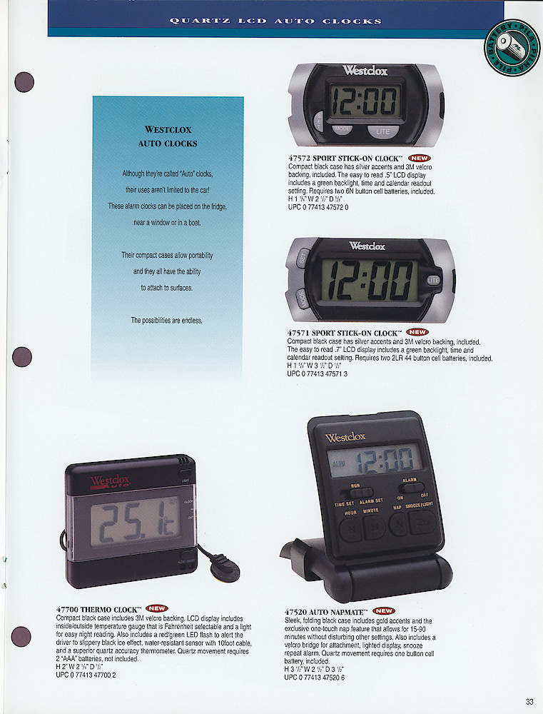 1998 Westclox Catalog > 33