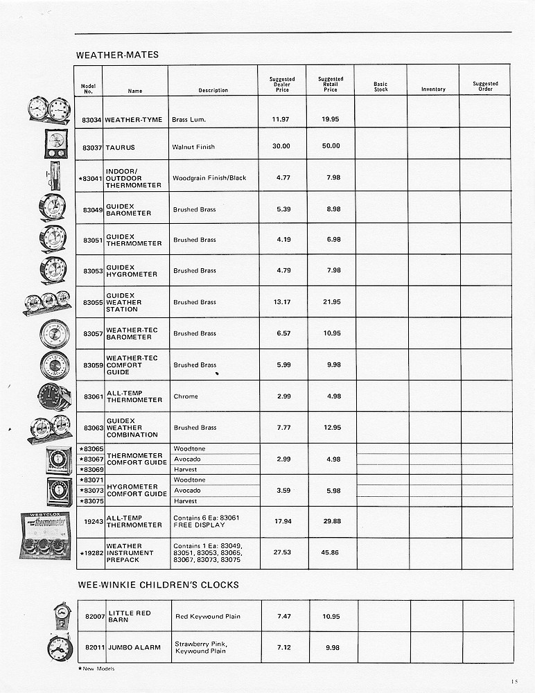 1970 Westclox Price List D-IV-70 > 15