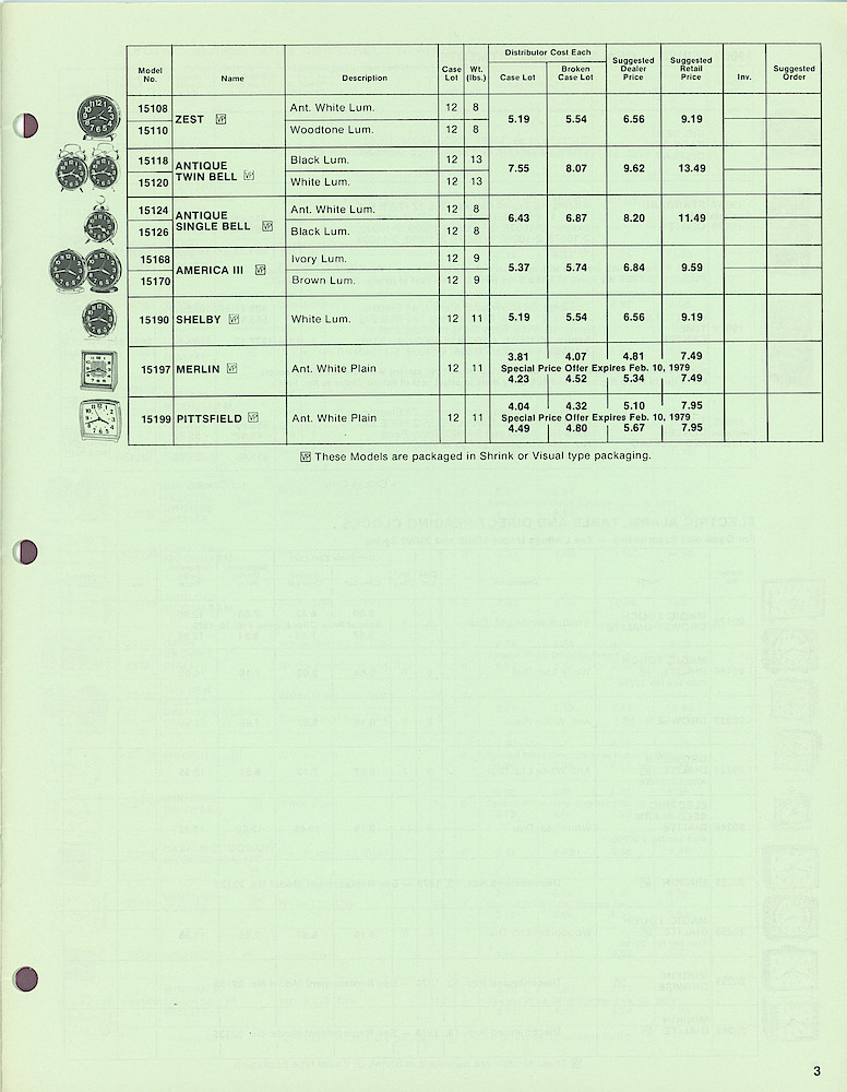 1978 Westclox Price List W-I-79-Revised > 3