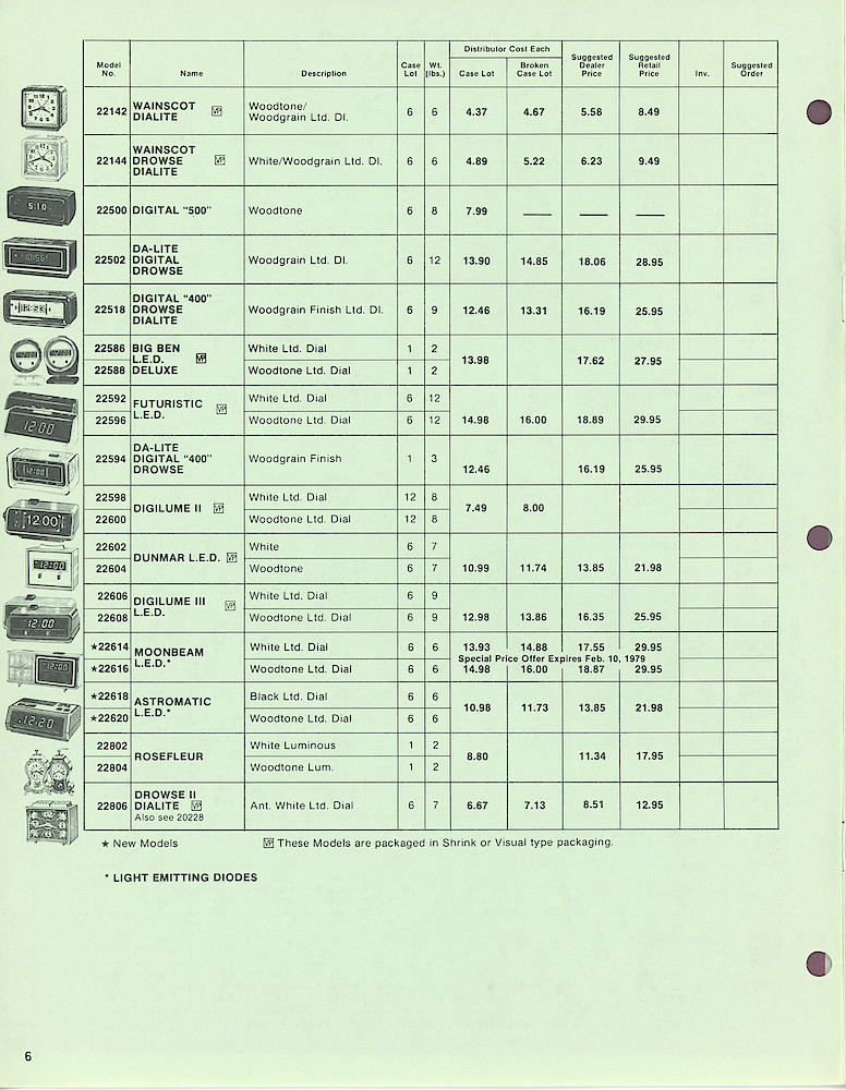 1978 Westclox Price List W-I-79-Revised > 6